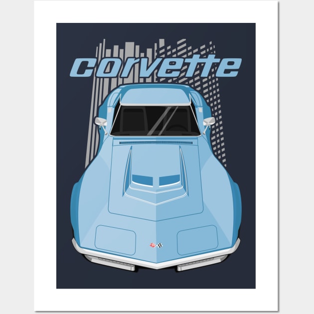 Corvette C3 - Mulsanne Blue Wall Art by V8social